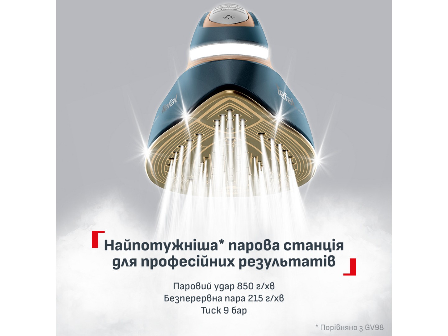Праска з парогенератором Tefal GV9920E0 Pro Express Vision Max — фото 2
